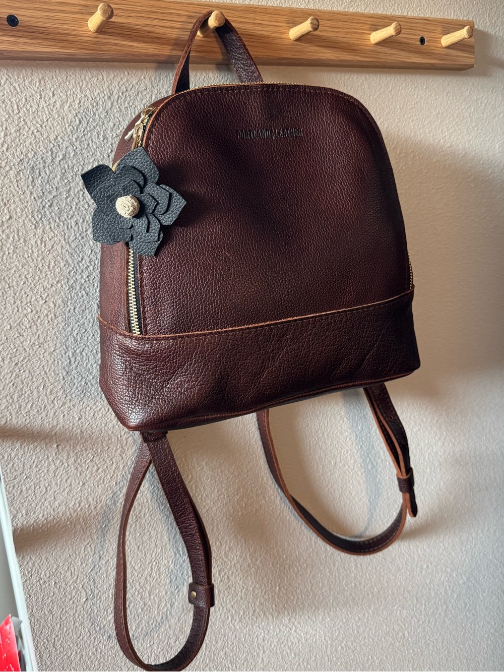 Portland Leather Goods Coldbrew Convertible Backpack with Handmade Charm